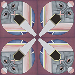 Плитка дизайнерская с узором Маска варинант исполнения - 3 | Loft Concept в Грозном