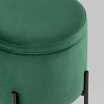 Зеленый пуф на черных ножках SANJAY варинант исполнения - 4 | Loft Concept в Грозном