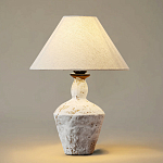 Настольная лампа с керамическим фактурным основанием и тканевым абажуром Eastern Tale варинант исполнения - 2 | Loft Concept в Грозном