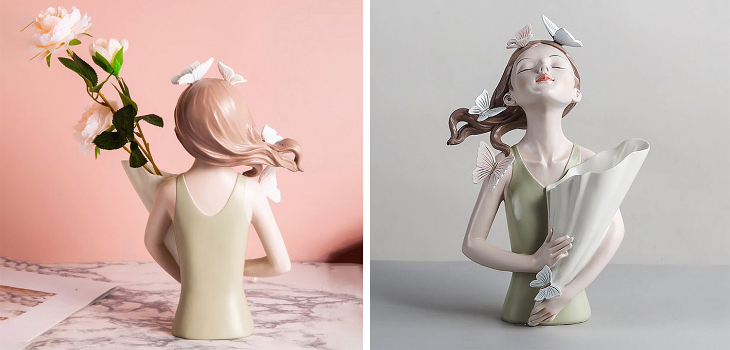 Статуэтка Butterfly Girl Vase Статуэтка Butterfly Girl Vase - Loft-Concept в Грозном