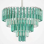 Дизайнерская люстра AQUA Blue Lagoon бирюзовое стекло несколько ярусов варинант исполнения - 1 | Loft Concept в Грозном