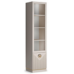 Шкаф-витрина с полками и стеклянной дверкой Satin Furniture варинант исполнения - 1 | Loft Concept в Грозном