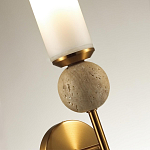 Бра с цилиндрическим матовым плафоном и шаром из камня на металлическом основании Orb Essence варинант исполнения - 10 | Loft Concept в Грозном