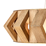 Люстра круглая из толстых деревянных реек Wooden Slats варинант исполнения - 2 | Loft Concept в Грозном