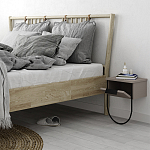 Прикроватная тумба бежево-серого цвета с откидной дверцей NORFOLK NIGHTSTAND LIGHT MOCHA варинант исполнения - 2 | Loft Concept в Грозном