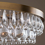 Люстра круглая с подвесками в форме стеклянных капель Glass Rain варинант исполнения - 4 | Loft Concept в Грозном