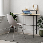 Стол письменный овальной формы с полкой LOUB WORKING TABLE BLACK OAK варинант исполнения - 3 | Loft Concept в Грозном