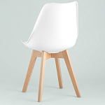 Стул с основой из пластика и мягким сиденьем Arvika White варинант исполнения - 4 | Loft Concept в Грозном