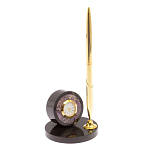 Часы настольные с ручкой из натурального камня Stone Clock варинант исполнения - 5 | Loft Concept в Грозном