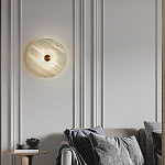 Бра в форме диска из натурального камня с декоративным центральным элеменом Cryptocrystalline Stone варинант исполнения - 4 | Loft Concept в Грозном