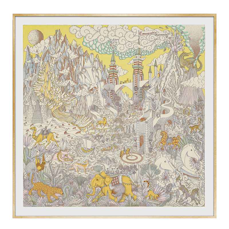 Картина Hermes Cosmographia Universalis Yellow Золотой Желтый Мульти Картина Hermes Cosmographia Universalis Yellow Золотой Желтый Мульти в Грозном | Loft Concept