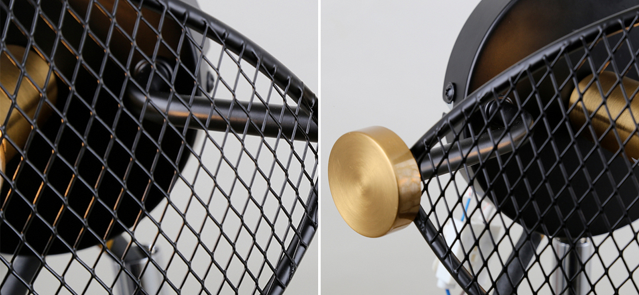 Черное бра с латунными вставками Mosquitoes Caster Черное бра с латунными вставками Mosquitoes Caster - Loft-Concept в Грозном