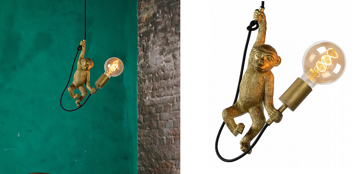 Подвесной светильник Monkey holding a light bulb Подвесной светильник Monkey holding a light bulb - Loft-Concept в Грозном
