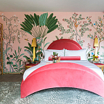 Обои ручная роспись Amazonia Florence Pink dyed silk варинант исполнения - 3 | Loft Concept в Грозном