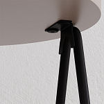 Стол приставной с 2-мя круглыми бежево-серыми столешницами ESSEL LIGHT MOCHA варинант исполнения - 1 | Loft Concept в Грозном