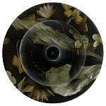 Круглая подставка под благовония из эпоксидной смолы с цветами черная Epoxy Resin Flowers Incense Stand Black варинант исполнения - 1 | Loft Concept в Грозном
