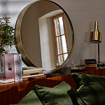 Круглое настенное зеркало Frontera Mirror варинант исполнения - 3 | Loft Concept в Грозном