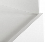 Стеллаж книжный белый с 3-мя открытыми полками и дверкой Strict Lines варинант исполнения - 3 | Loft Concept в Грозном