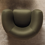 Дизайнерское полукруглое мягкое кресло CINNAMON Armchair варинант исполнения - 2 | Loft Concept в Грозном