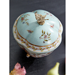 Шкатулка голубого цвета с цветочными орнаментами Blue Garden варинант исполнения - 4 | Loft Concept в Грозном