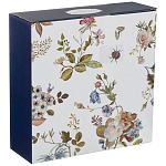 Ваза фарфоровая белая на ножке с рисунком цветов Garden Whisper Porcelain Set  варинант исполнения - 2 | Loft Concept в Грозном