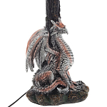 Настольная лампа с абажуром Дракон Silver Red Dragon Коричневый абажур варинант исполнения - 2 | Loft Concept в Грозном