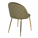 Стул велюровый хаки на золотистых металлических ножках Vendramin Chair варинант исполнения - 3 | Loft Concept в Грозном