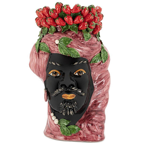 Ваза VASE STRAWBERRIES HEAD MAN BIG Red