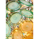 Люстра овальная с каскадом из разноцветных круглых подвесов Key Lustar варинант исполнения - 1 | Loft Concept в Грозном