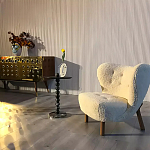 Дизайнерский журнальный стол с основанием в виде черных мраморных бусин Mybimus варинант исполнения - 2 | Loft Concept в Грозном