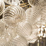 Люстра подвесная с рифлёными стеклянными шарами в форме воздушного облака Berries Chandelier варинант исполнения - 5 | Loft Concept в Грозном