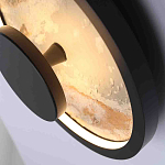 Бра круглое светодиодное с черной рамкой Stone Circle варинант исполнения - 2 | Loft Concept в Грозном