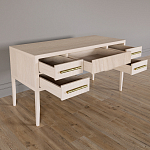 Большой Рабочий стол Primo с 5 выдвижными ящиками Светлый дуб варинант исполнения - 6 | Loft Concept в Грозном