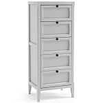 Комод узкий с 5-ю ящиками серый Silva Grey Chest of Drawers варинант исполнения - 2 | Loft Concept в Грозном