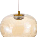 Подвесной светильник с янтарным рифленым стеклянным плафоном Ferm Living варинант исполнения - 4 | Loft Concept в Грозном