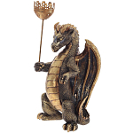 Подсвечник в виде дракона Dragon candlestick Green Brown варинант исполнения - 1 | Loft Concept в Грозном