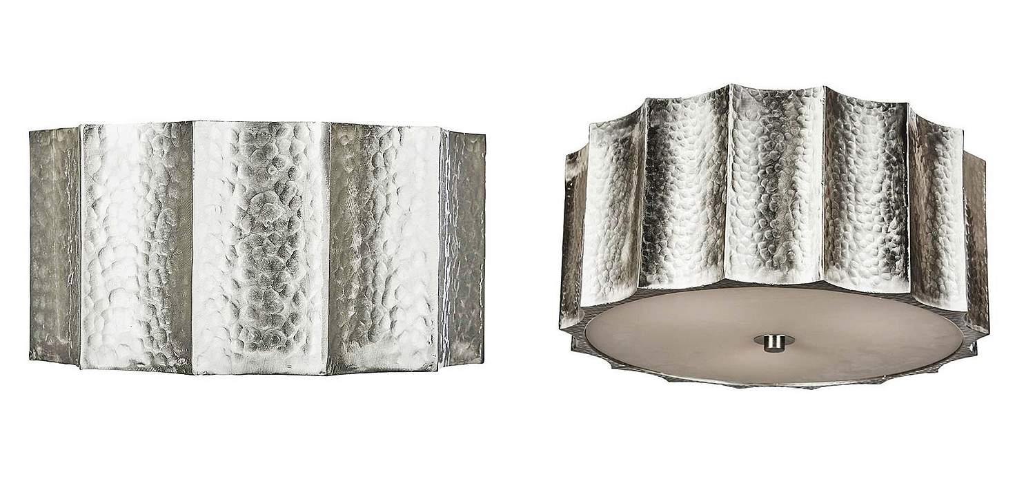 Потолочный светильник Grooved Nickel Drum Потолочный светильник Grooved Nickel Drum - Loft-Concept в Грозном