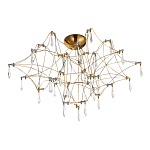 Потолочный светильник с тонкой металлической конструкцией цвета золото Quasar варинант исполнения - 2 | Loft Concept в Грозном