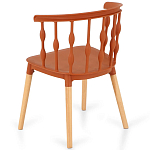 Пластиковый стул на ножках из массива бука Ferret Spiral Brown варинант исполнения - 8 | Loft Concept в Грозном