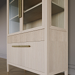 Витрина Primo со стеклянными фасадами и буфетом шпон Светлый дуб варинант исполнения - 6 | Loft Concept в Грозном