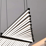 Люстра в виде распахнутых крыльев из тонких металлических планок Flight of Freedom варинант исполнения - 10 | Loft Concept в Грозном