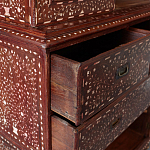 Буфет из массива тика инкрустированный костью Wooden Bone Inlay Mirror Cupboard варинант исполнения - 2 | Loft Concept в Грозном