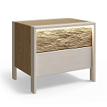 Тумба 2 ящика с подсветкой на рельефном фасаде Warm Industrial варинант исполнения - 8 | Loft Concept в Грозном