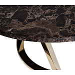 Стол журнальный коричневый на золотом основании Symphony of the Earth варинант исполнения - 1 | Loft Concept в Грозном