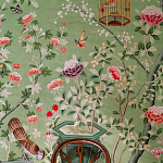 Обои ручная роспись Belvoir Pistachio варинант исполнения - 4 | Loft Concept в Грозном