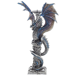 Подсвечник в виде Дракона Grey Blue Dragon Candlestick варинант исполнения - 3 | Loft Concept в Грозном