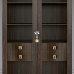 Дизайнерский шкаф витрина Elsa Dreams Walnut с 4-мя ящиками варинант исполнения - 2 | Loft Concept в Грозном