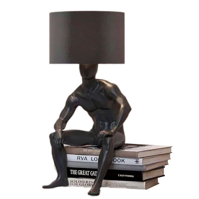 Настольная лампа с абажуром GERTY LAMP Белый Красный Золотой Черный Серебряный Настольная лампа с абажуром GERTY LAMP Белый Красный Золотой Черный Серебряный в Грозном | Loft Concept