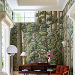 Обои ручная роспись Redwoods Sequoia on Sterling Silver gilded paper варинант исполнения - 1 | Loft Concept в Грозном