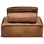 Модульное коричневое кожаное кресло Caron Leather Armchair варинант исполнения - 3 | Loft Concept в Грозном